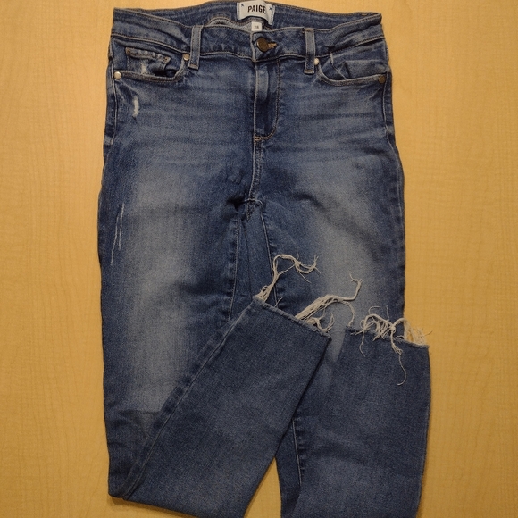 Paige Verdugo Ankle Distressed Jeans Size 28 - Picture 9 of 11